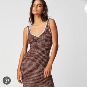 Free people set the bar smocked midi new without tags